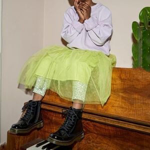 Dr. Martens Junior 1460 Patent Leather Lace-Up Boots